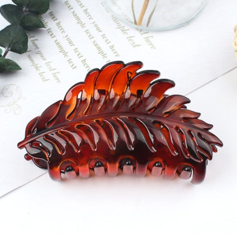 Version Of Leaf Hairpin Frosted Hair Catcher