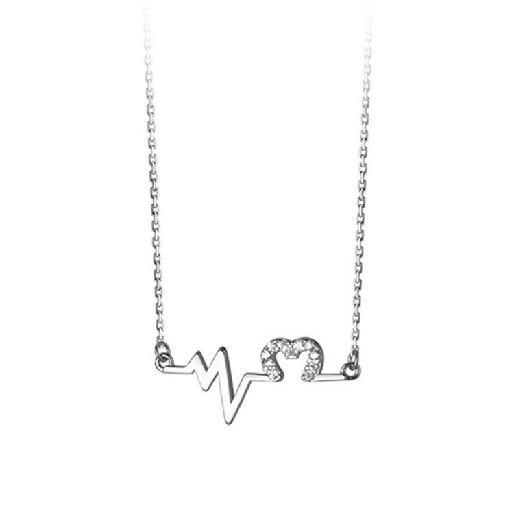 Sterling Silver Hollow Love Heart Beating