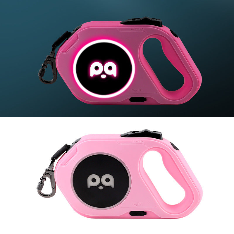 New Automatic Retractable Dog with Leash LED Light