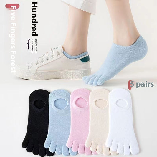 Toe Socks Women's Summer Thin Deodorant