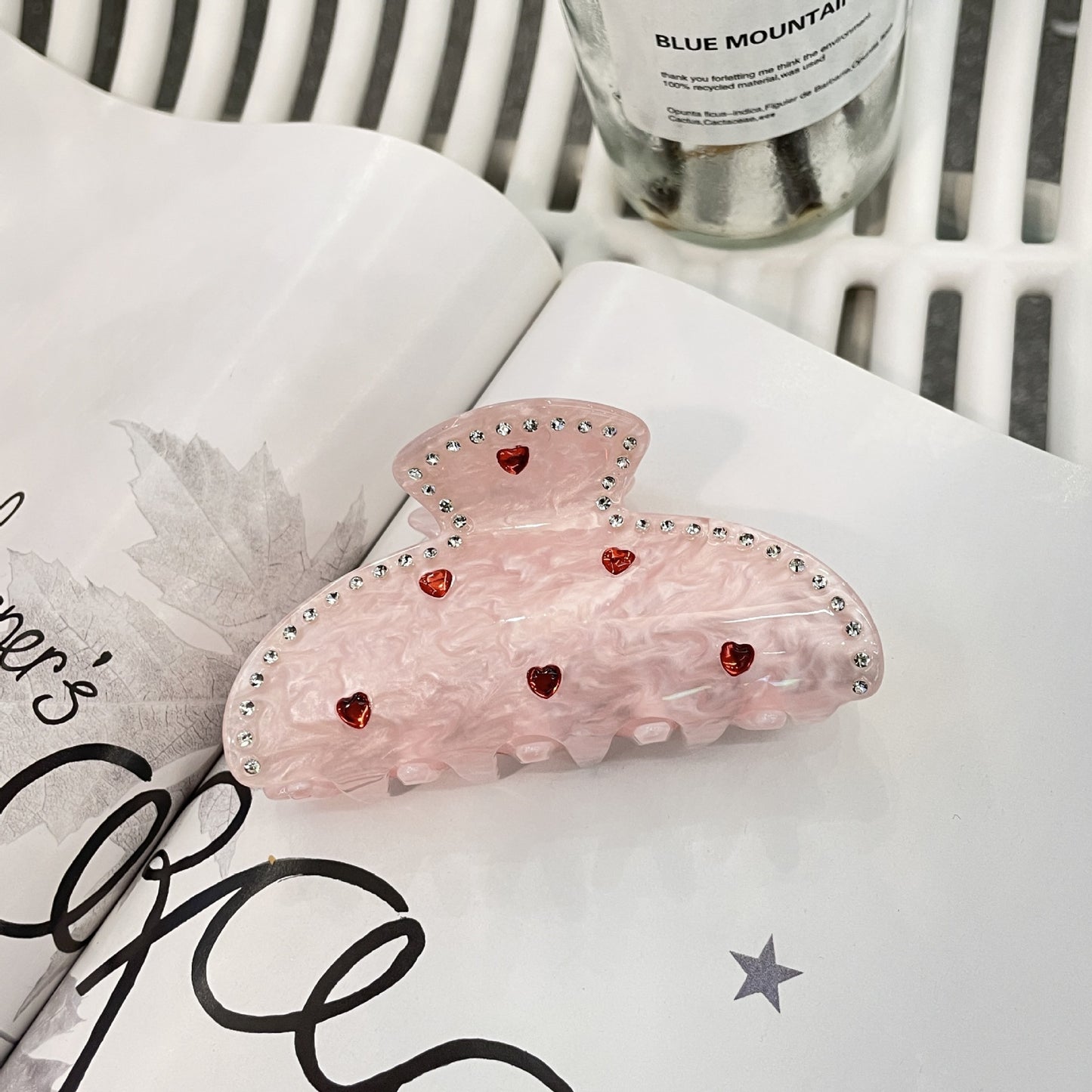 Female Versatile Acrylic Love Sweet Hair Claw