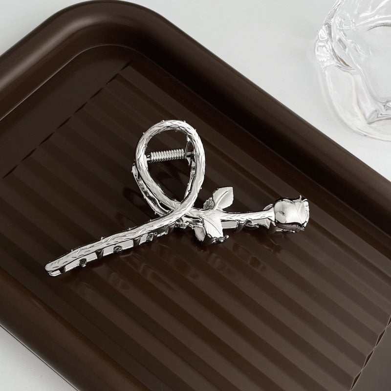 Silver Metal Barrettes Updo Hair Claw