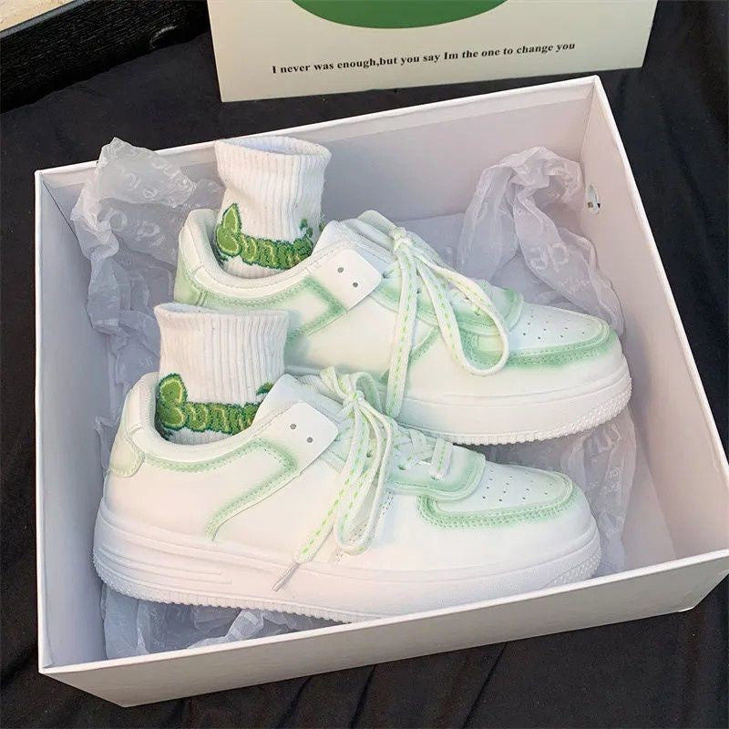 Flat Embroidered White Shoes for Women