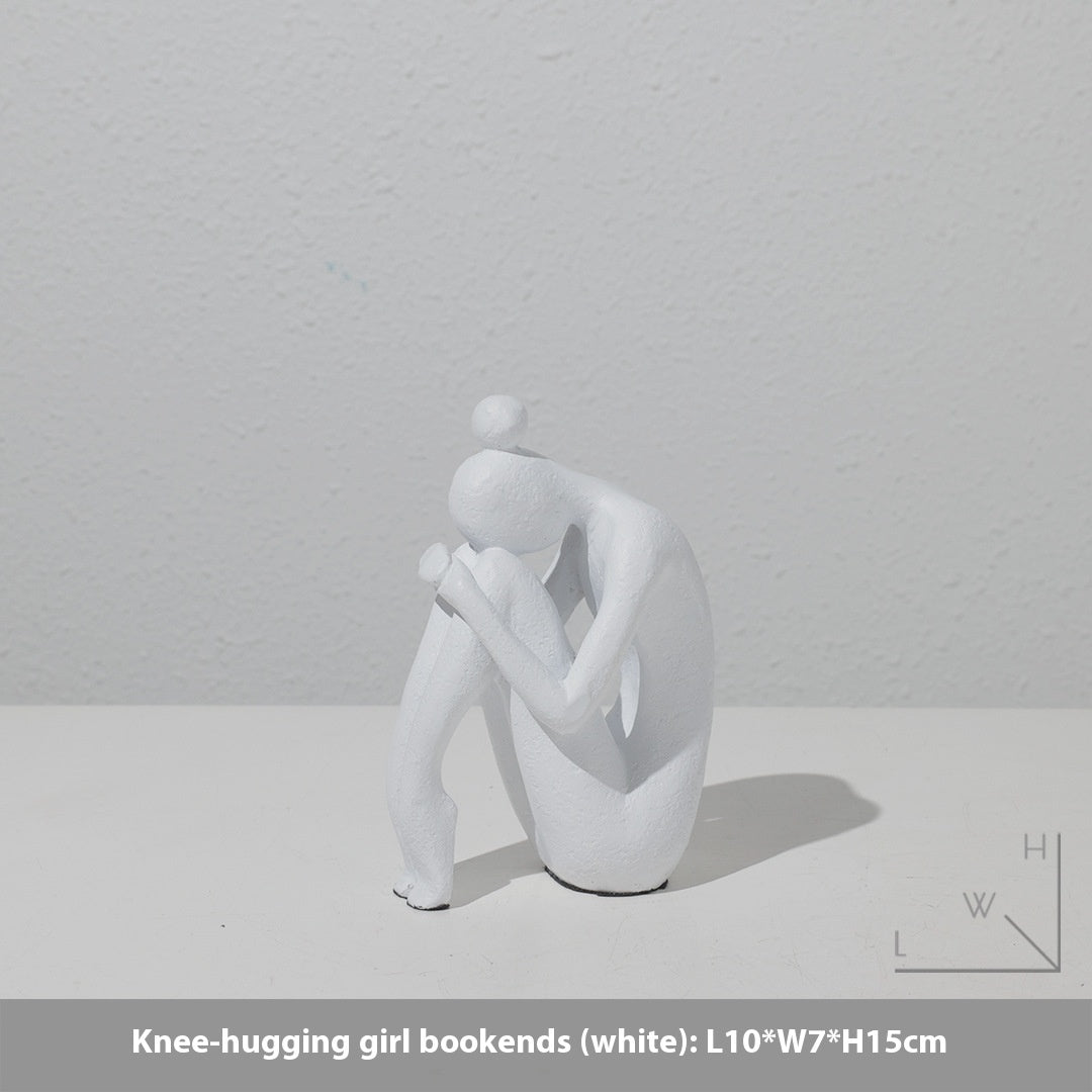 Nordic Luxury Character Bookend Decoration Model Creative & Soft