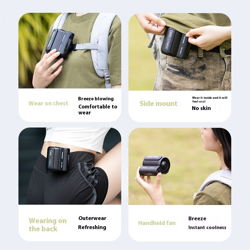 Portable Under Shirt Wear Large Wind Usb Charging Outdoor Summer Cooling Portable Small Air Fan