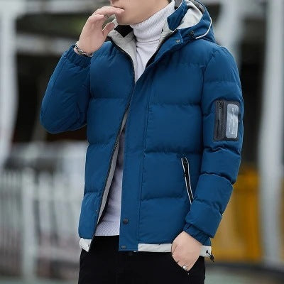 Men Fashion Casual Standup Collar Padded Down Jacket
