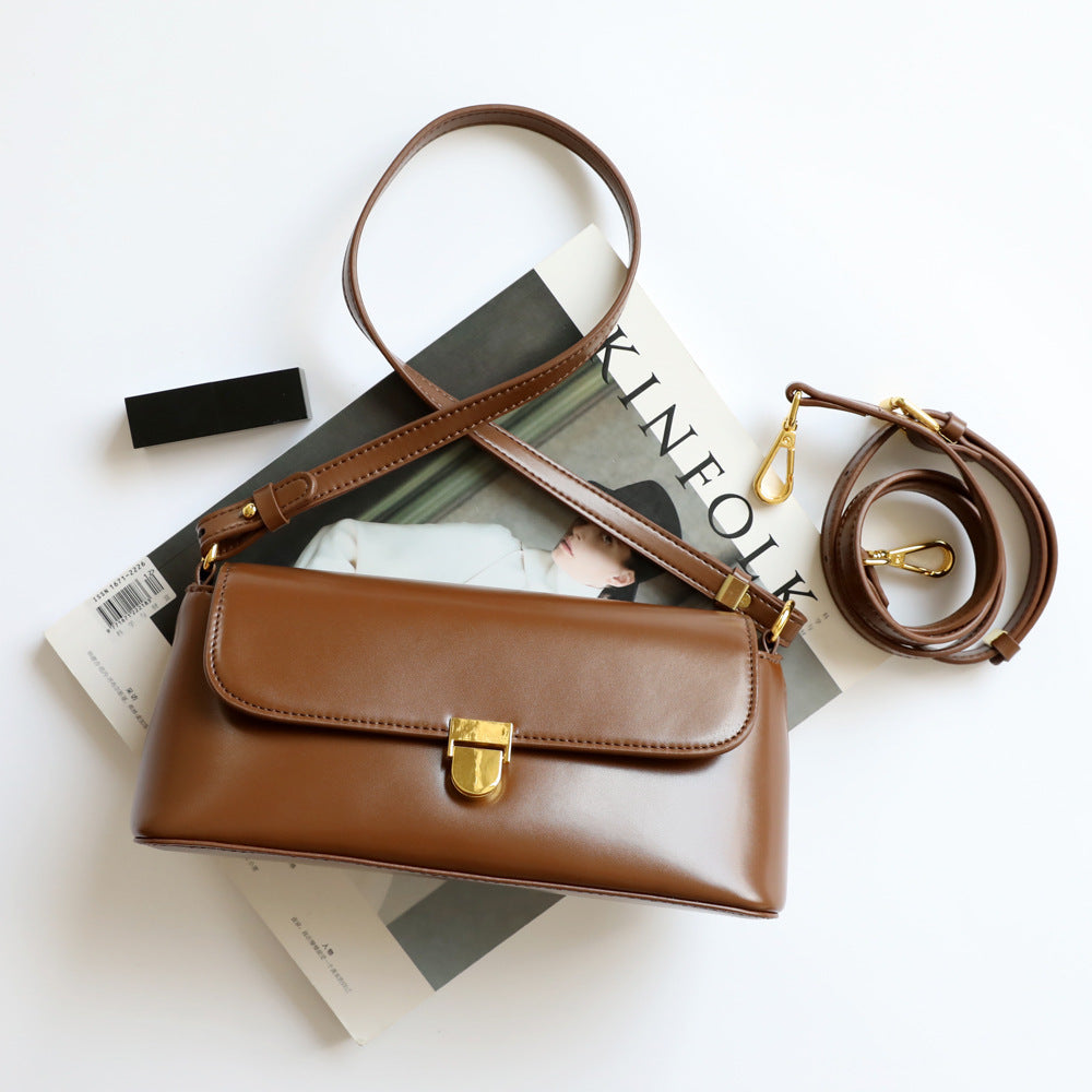 Mode Baguette Retro Leder Achseltasche Schulter