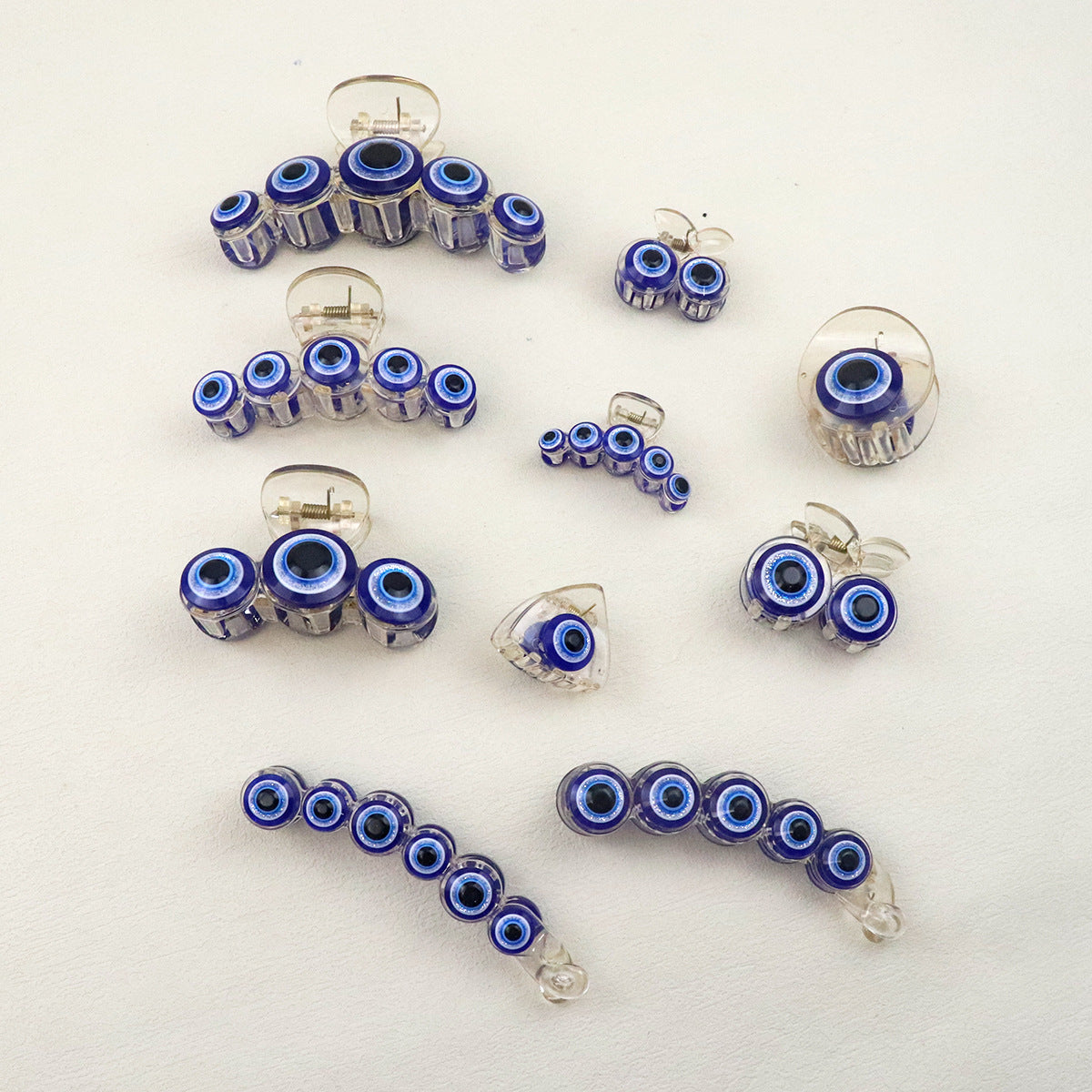 Blue Devil's Eye Hair Claw Headdress