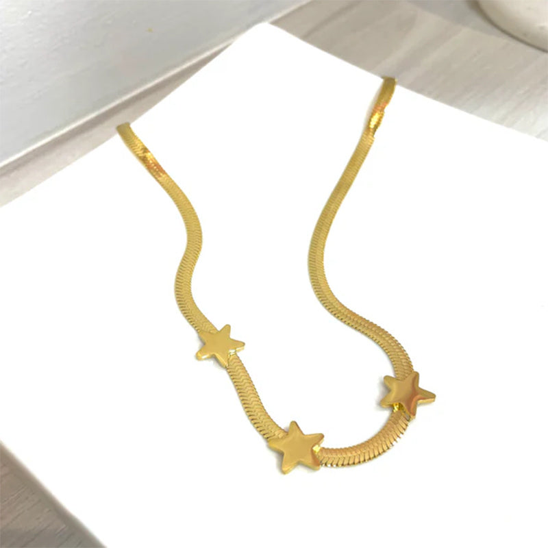 Gothic Blade Snake Chains Stars Choker Statement Light Luxury Temperament Necklace