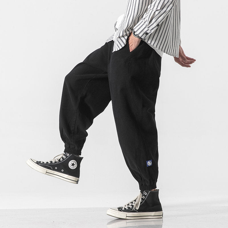 Retro Loose Fashion Youth Strappy Casual Pants