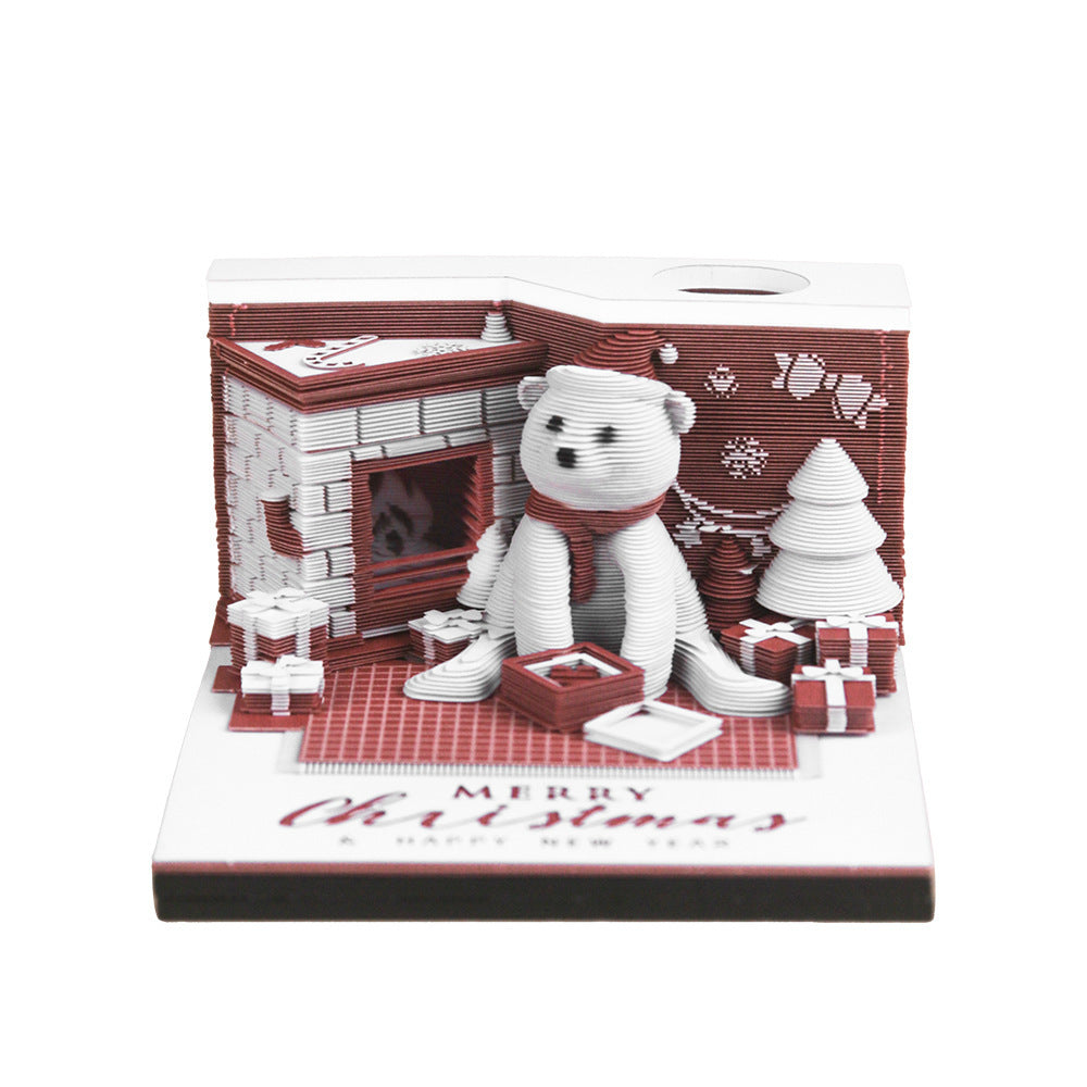 Christmas Bear Tear off page a day calendar