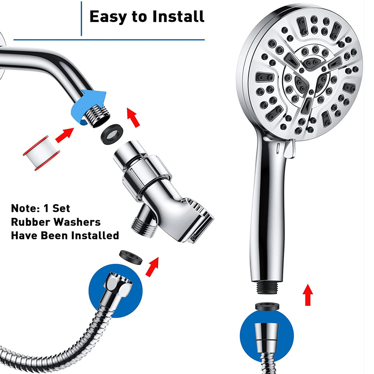 Handbrause mit Sprühpistole Water Booster 8 Plus 2-Funktions-Sprühpistole
