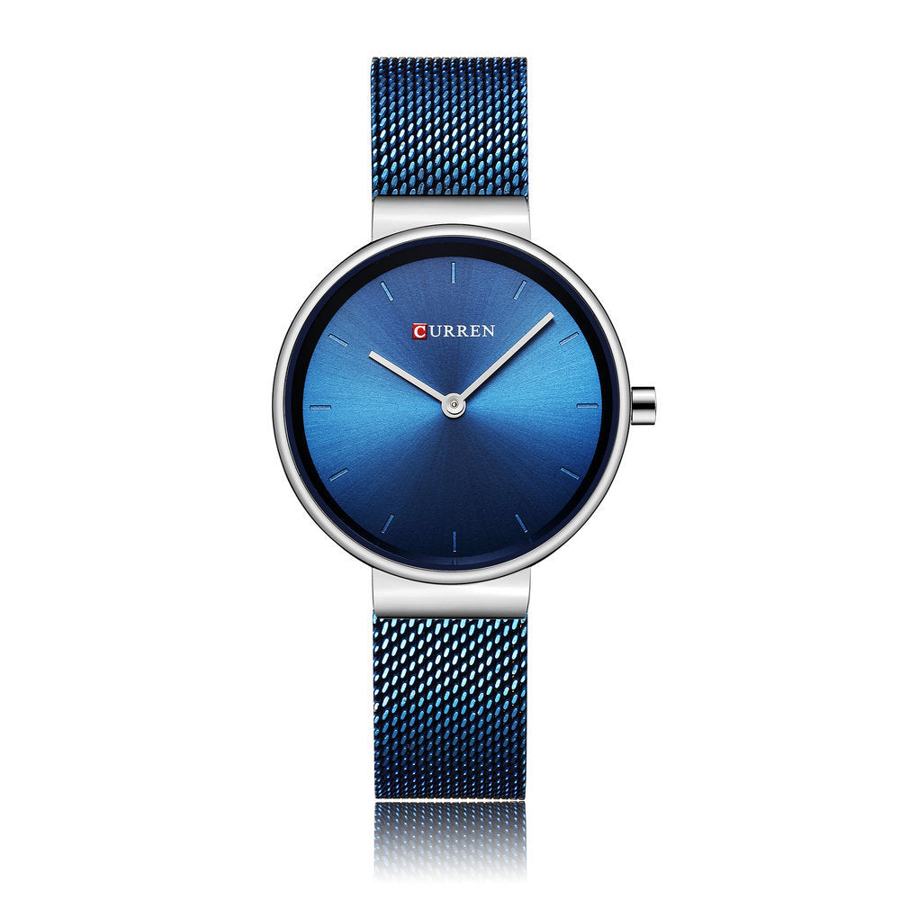 Mode Neue Damen Mesh Gürtel Casual Business Zeiger Uhr