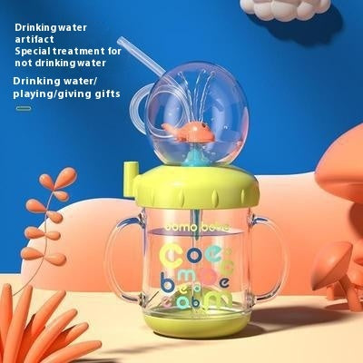 Baby Drinking Water Whale Diving Fountain Water Cup