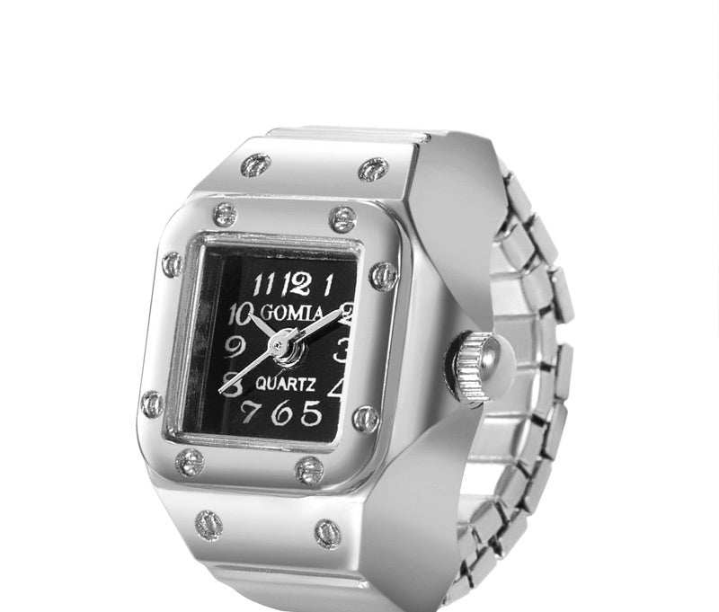 Rivet Peach Heart Retro Octagonal Ring Watch