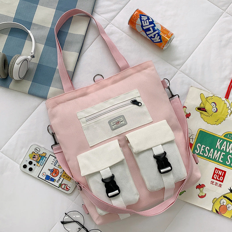 Large Capacity Double Mortise Lock Canvas Bag