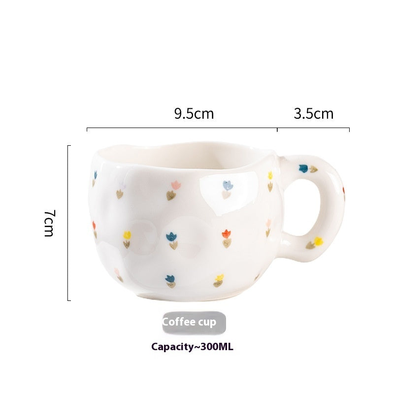 Cute Girl Heart Creative Hand-pinched Coffee Cup