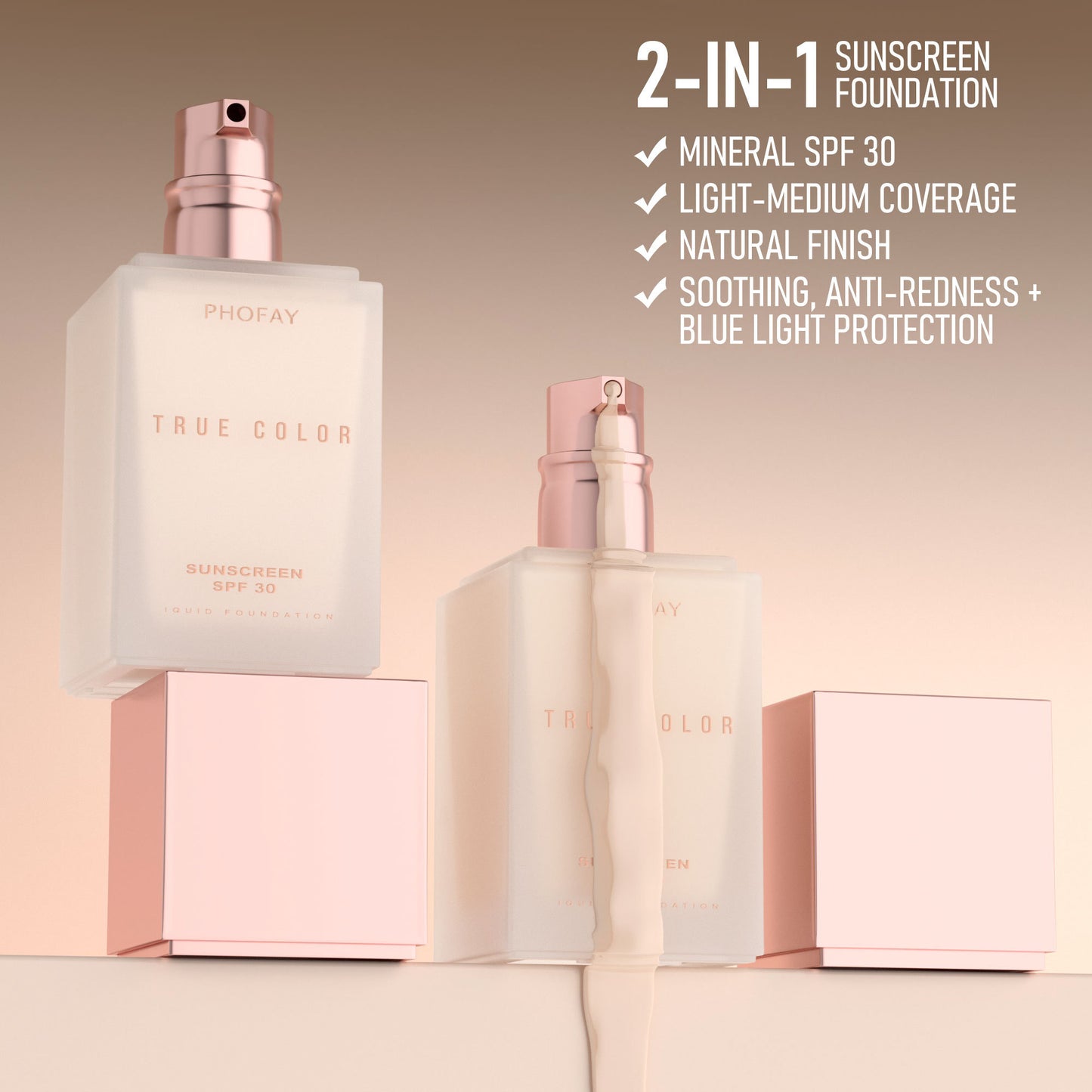 PHOFAY MATTE SUNSCREEN LIQUID FOUNDATION SPF 30