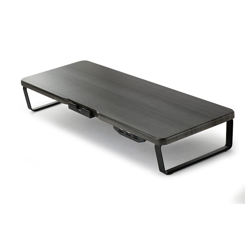 Ergonomischer Monitorhalter-Riser mit 3-teiligem USB-Anschluss, Laptop-Ständer, Bildschirmerhöhung, Desktop-Lapdesk mit Handyhalter
