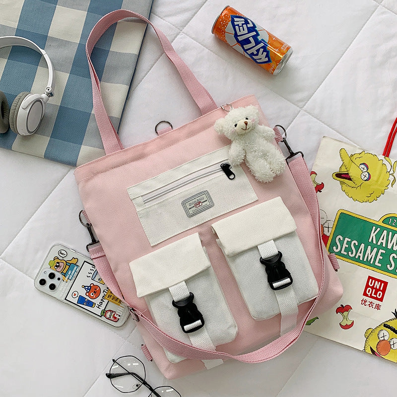 Large Capacity Double Mortise Lock Canvas Bag