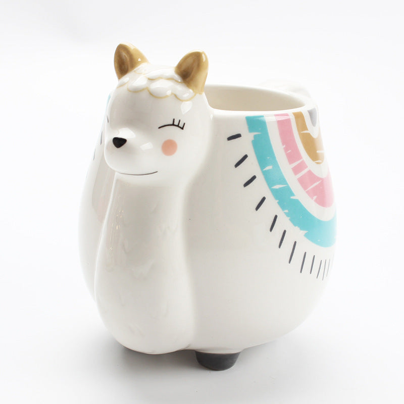 Alpaca Shaped Ceramic Mug