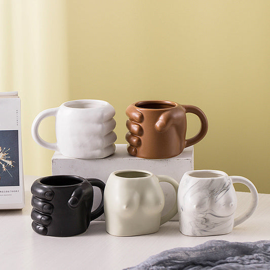 Hand around the Cup art Ceramic Mug