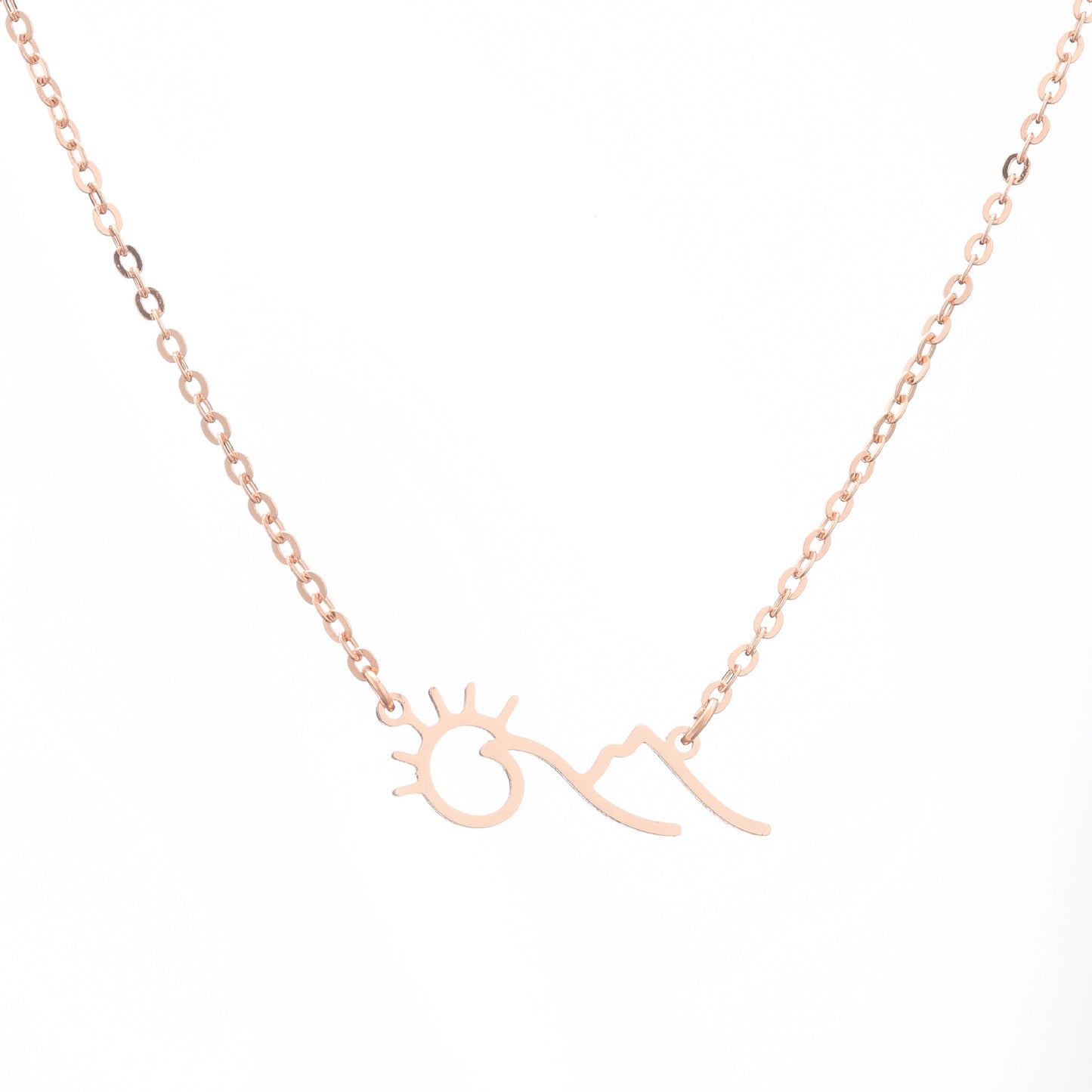 Sunrise Mountain Pendant Necklace