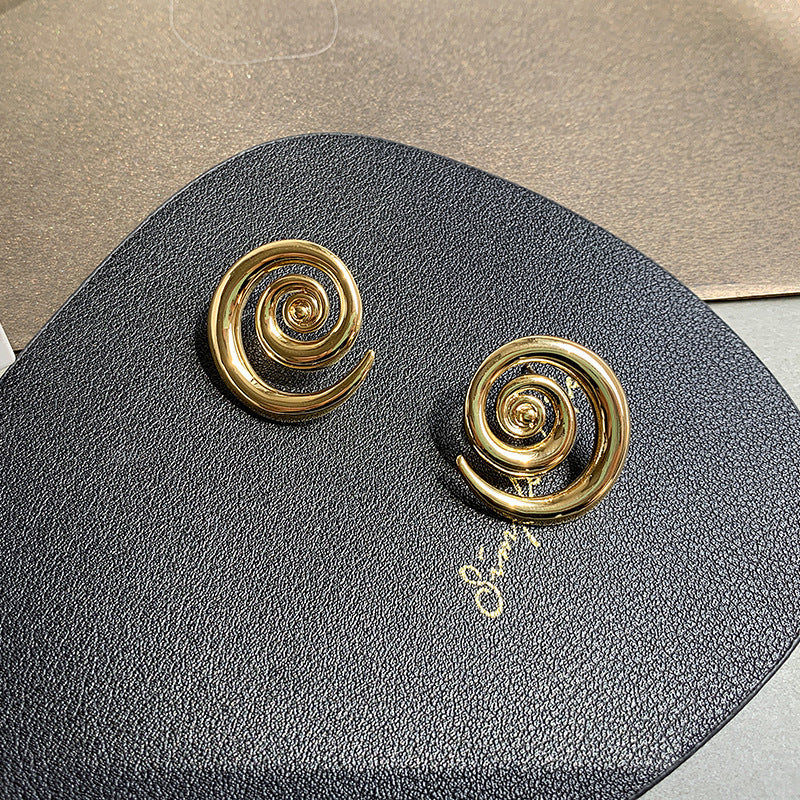 Geometrische Rotation 18K Gold Ohrringe