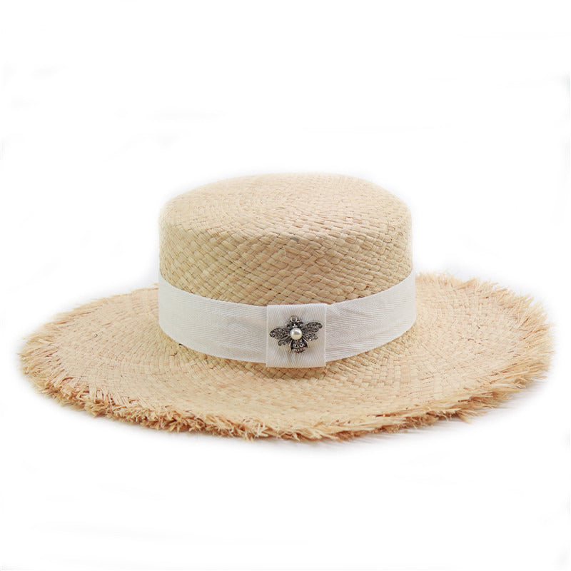 Damen Lafite Grass Flat Top Strohhut