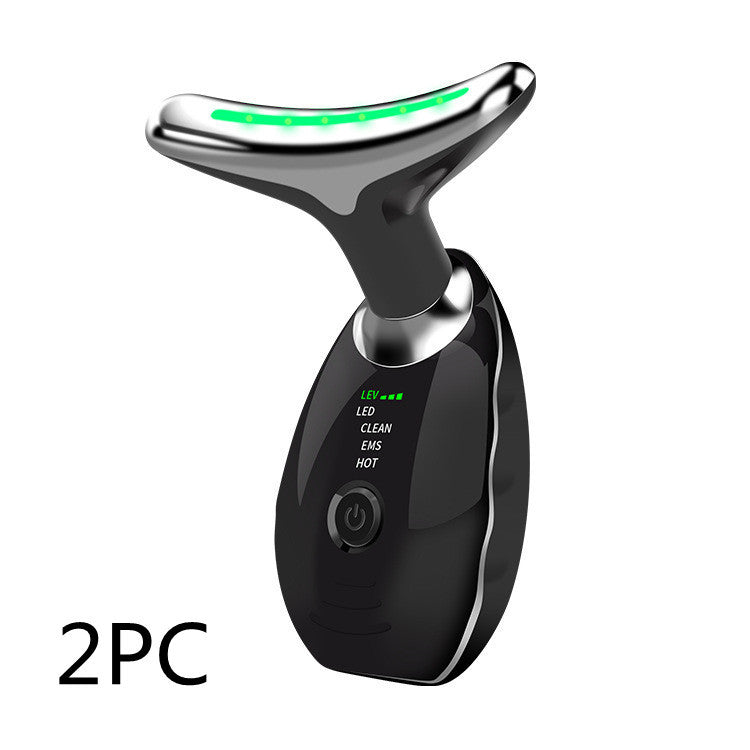 Neck Face Beauty Device Colorful LED Photon Therapy Skin Tighten Reduce Double Chin