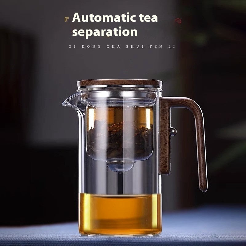 One Click Magnetic Teapot Separation Filtration Glass Tea Pot Tea Water Separator