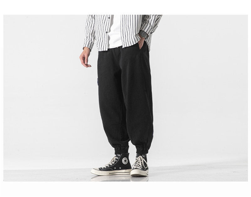 Retro Loose Fashion Youth Strappy Casual Pants