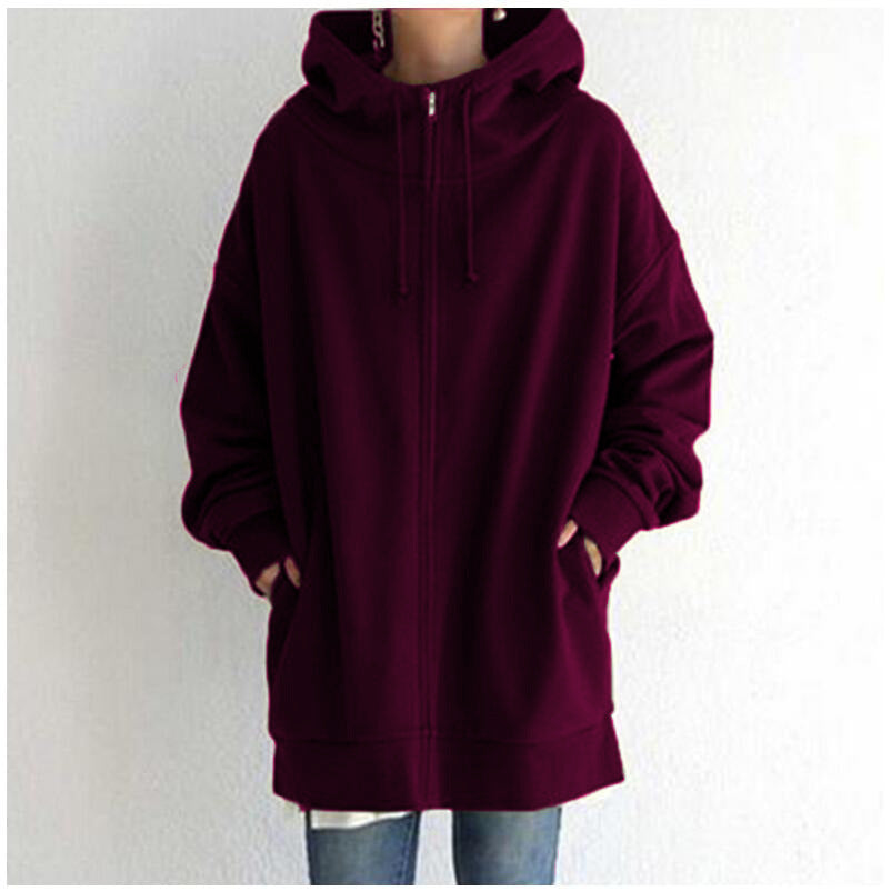 Women's Fuzzy Hoodies Long Sport Pullover Hoodie Full-Zip