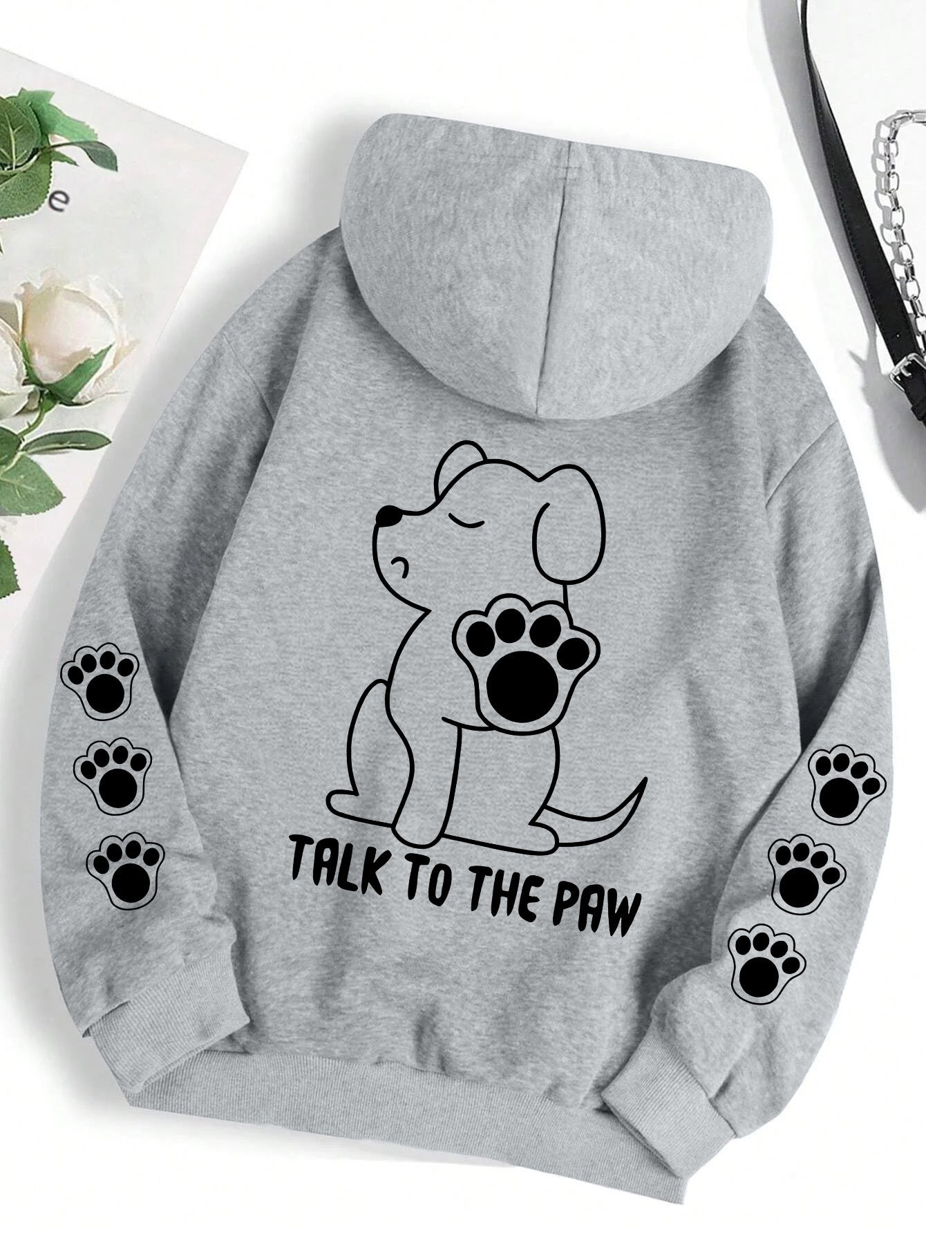 Funny Dog Cartoon Printed Women Hoodie