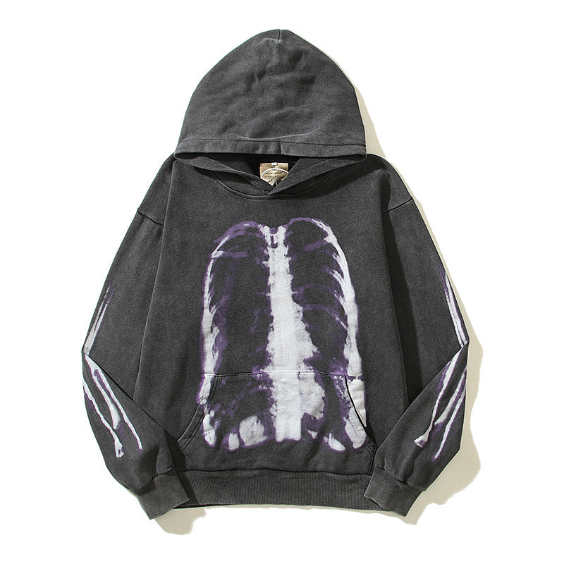 Ribbcage & Spinal Printed Hoodie