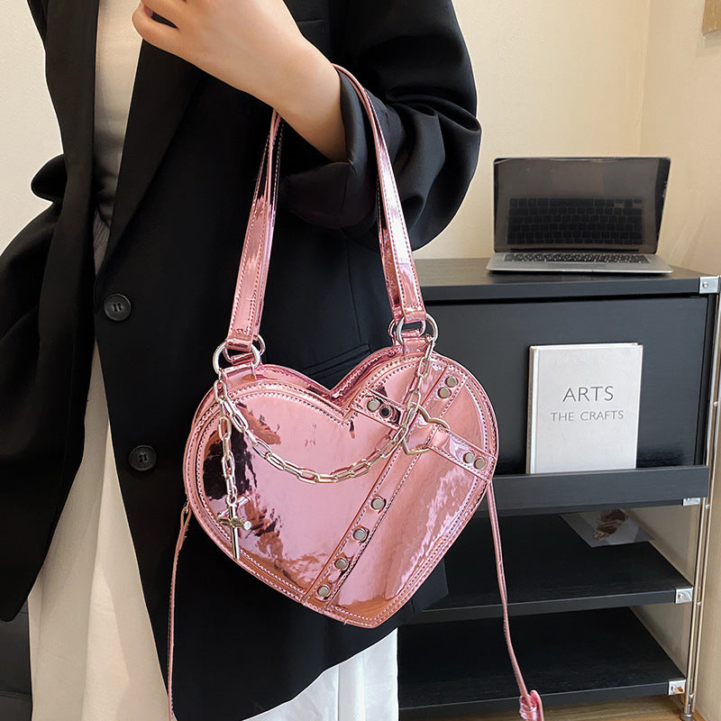 Chain Heart-shaped Bags Large Capacity Love Shoulder Bag For Women