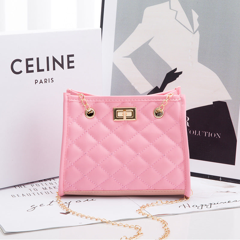 Mini Chain Shoulder Bag Rhombus Sewing