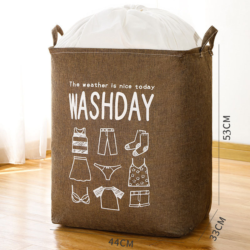 Quilt Storage Bag Folding Drawstring Dirty Clothes Basket