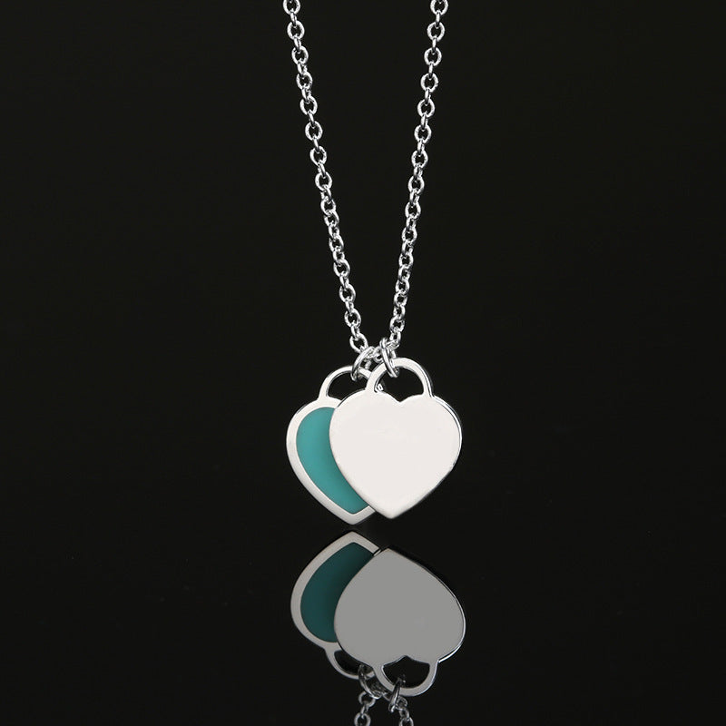 Double Love Klassische Halskette Dreifarbige Optionale Halskette Damenschmuck