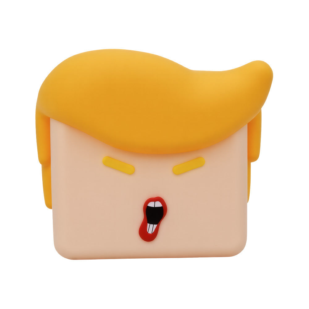 Creative Trump Face USB Charging Silicone Pat Lamp