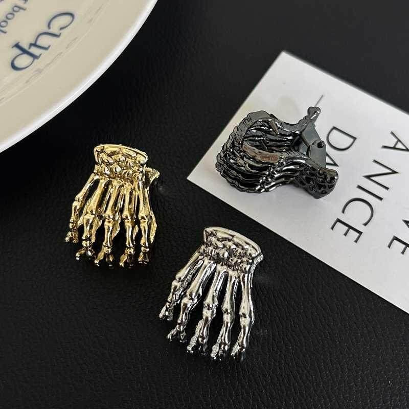 Metal Skeleton Hand Small Jaw Hair Claw Clip
