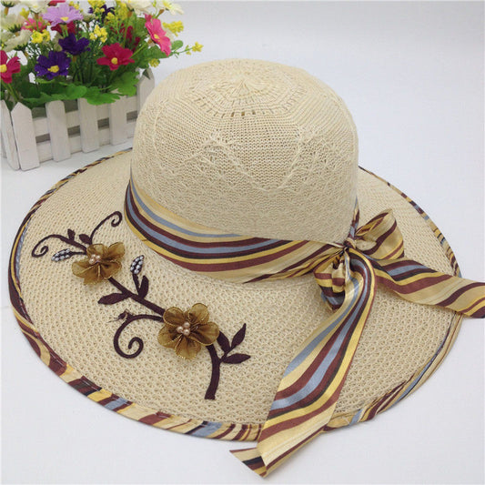 Women's Big Brim Hat Knitted Shade