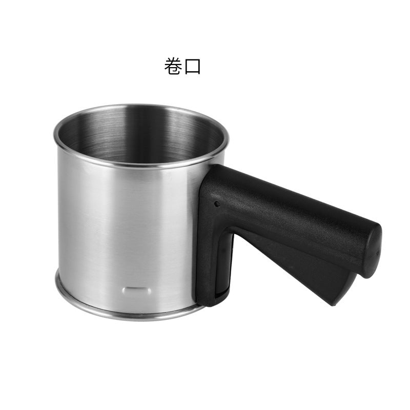 Stainless Steel Flour Sifter Semi-automatic Hand-held Round