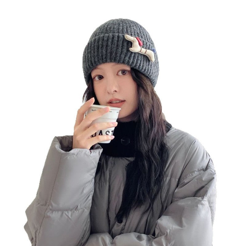 Cute Dog Knitted Fashionable Beanie Hat