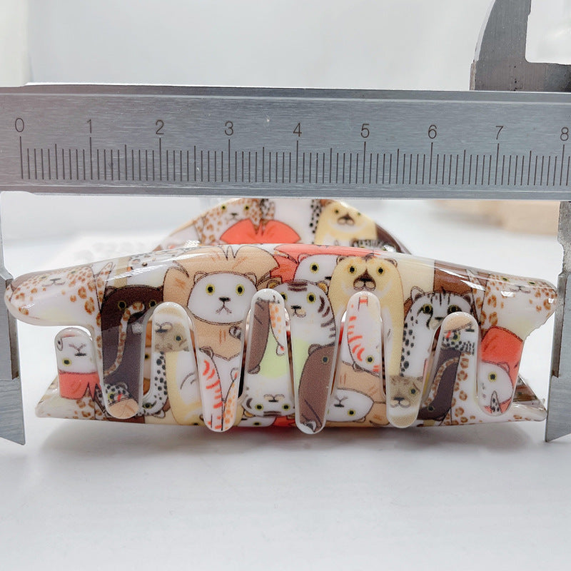 Cute Cartoon Print Hair Claw