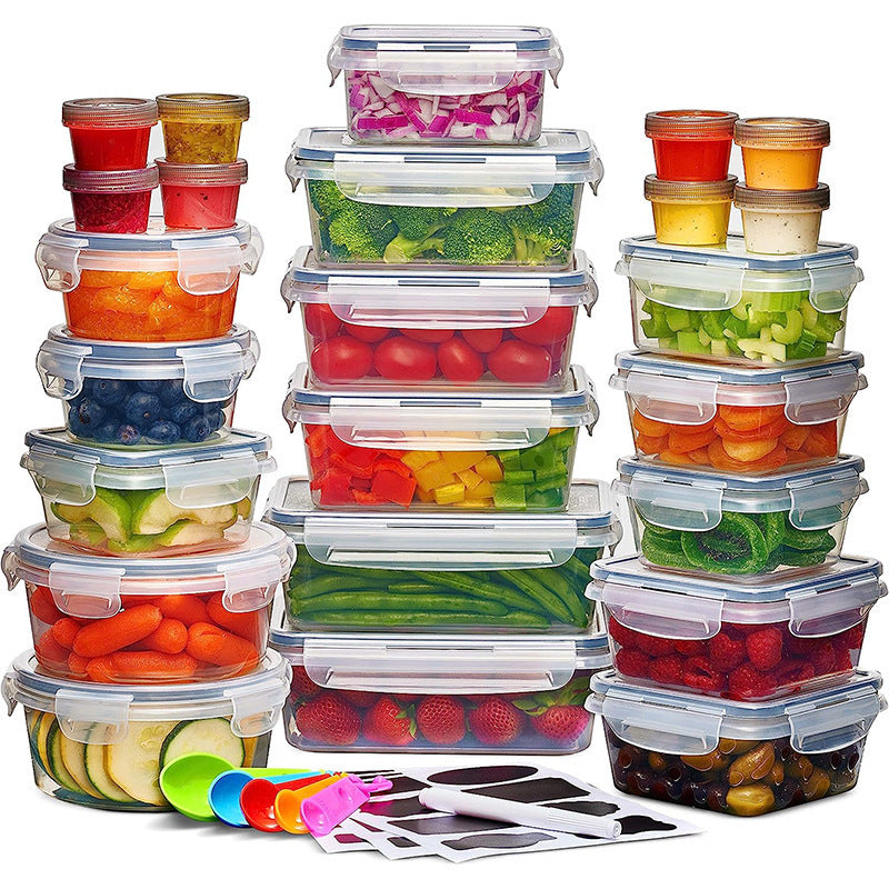 Kitchen Refrigerator Transparent Plastic Seal Box set