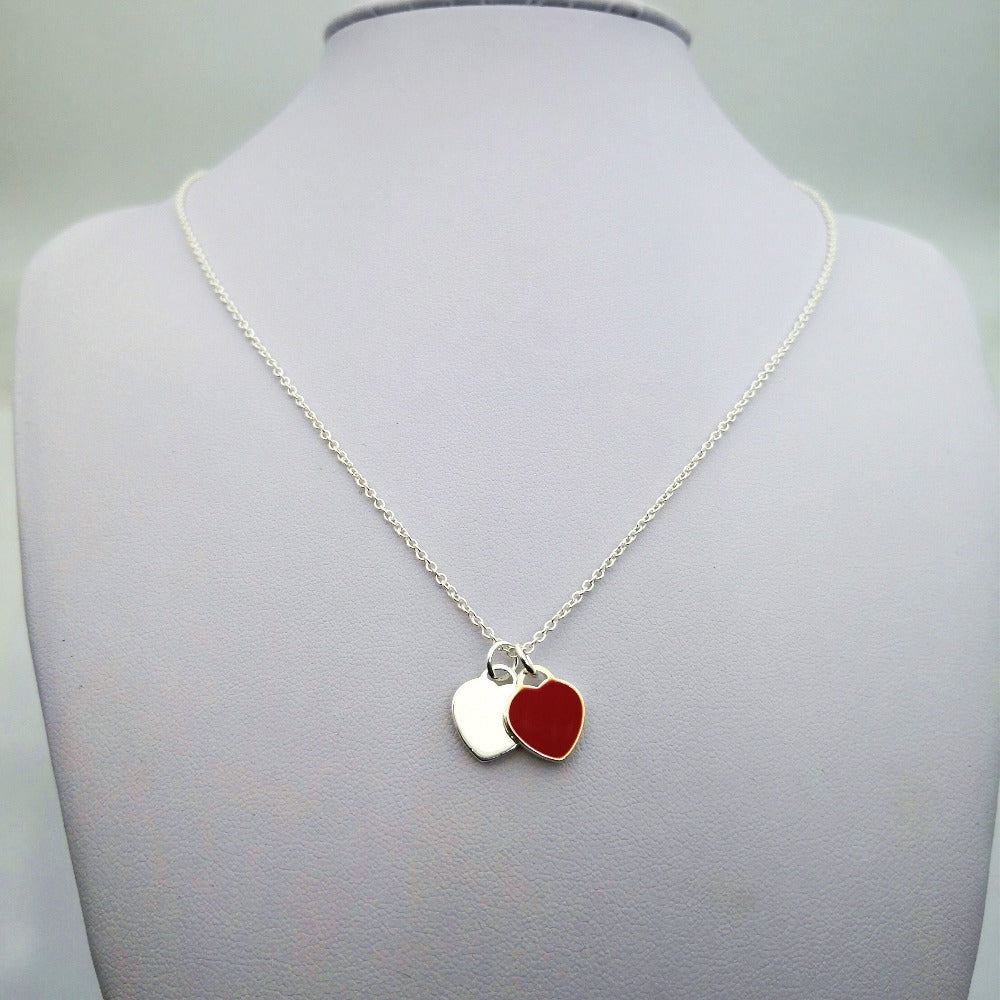 Double Love Klassische Halskette Dreifarbige Optionale Halskette Damenschmuck