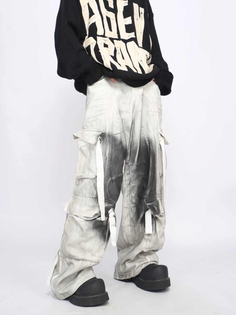 Splash Ink Multi-pocket Cargo Pants