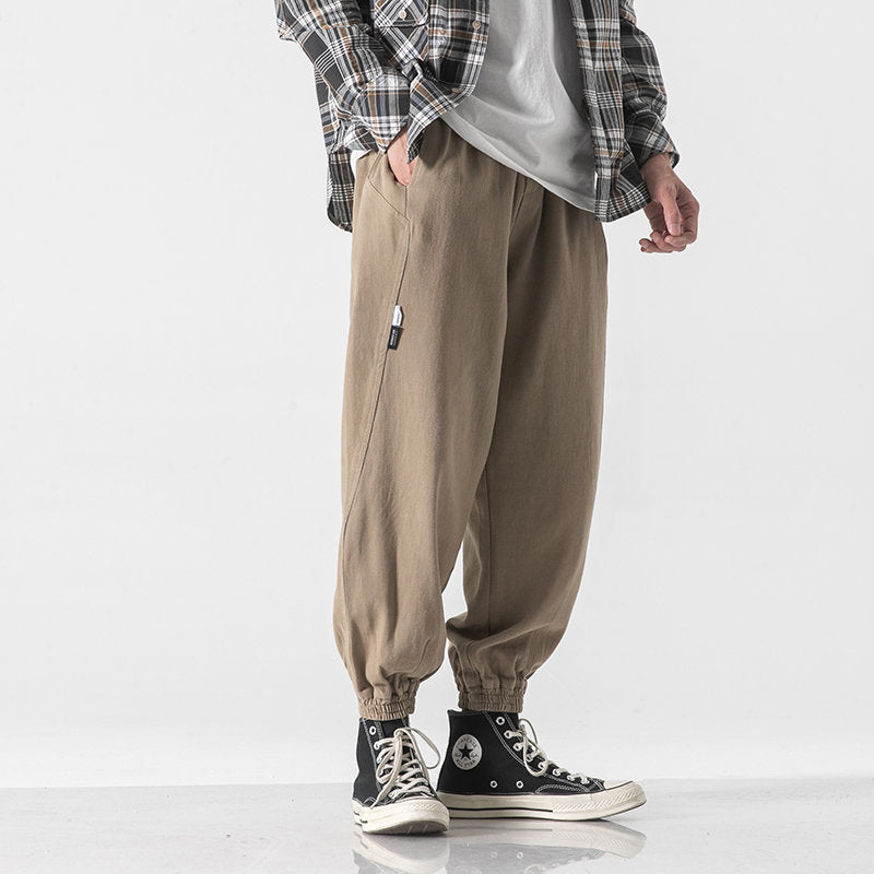 Retro Loose Fashion Youth Strappy Casual Pants