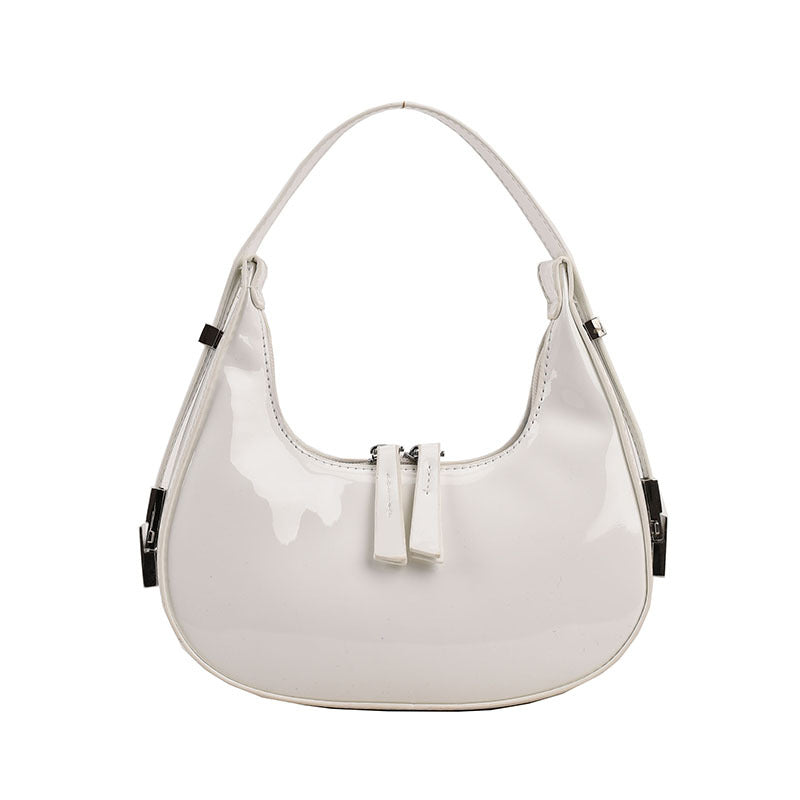 Textured Crescent Personality Trendy Simple Shoulder Underarm Bag